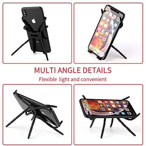 Bujingyun 2pcs Universal Smartphone Mount Bendable Phone Holder Animal Smartphone Stand Mobile Phone Cell Phone Mount for Car Hanging Cellphone Car Holder(Black) — view 4