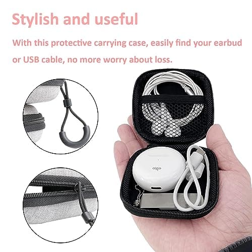 Portable EVA Headphone Storage Case with Shockproof Zip Shell — view 3