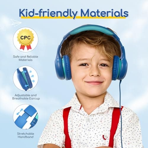 EarFun Kids Headphones Wired, 85dB Volume Limit — view 3