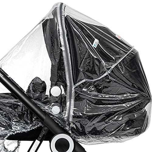 Universal Rain Cover Compatible with ICandy Pushchair,Pram, Car Seat, Carrycot, 2 in 1, Side By Side, Twin, Pram,Travel Weather Shield Windproof, Waterproof, Protect Sun Dust Snow (2 in 1) — view 5