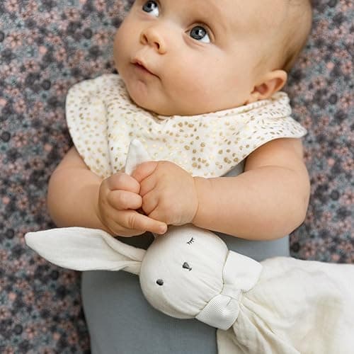Elodie Details cozy Baby Comforter Cuddle Blanket Blinkie, essentials for Infant Babies and Toddlers, Newborn Gifts for Birthday Baby Shower in 100% Oeko-Tex Extra Soft Organic Cotton - Vanilla White — view 5