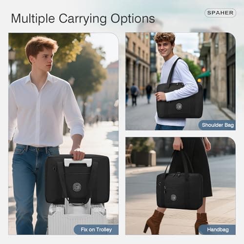 SPAHER Expandable Cabin Bag 40x30x10 Lufthansa 40x30x20 Wizzair Vueling Travel Duffle Bag with Wet Pocket Carry on Hand Luggage Under-seat Holdall Handbag for Maternity Overnight with Toiletry Bag — view 2