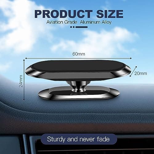 AXFEE Magnetic Mobile Phone Car Mount, Magnet Phone Holder for Car(Black) (Pack of 2) — view 2