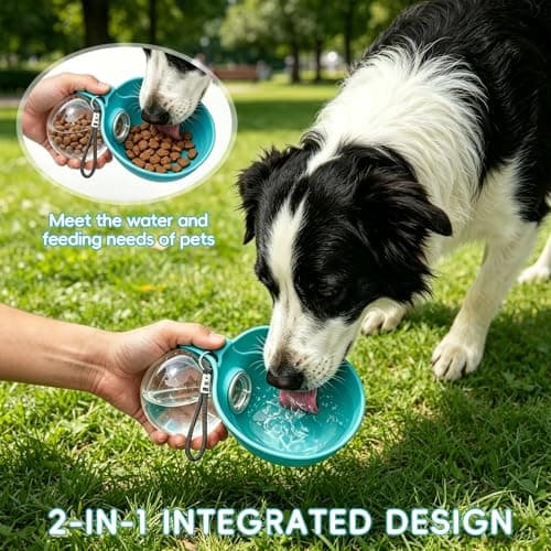 Viilich 2-in-1 Portable Dog Water Bottle for Travel, Foldable Silicone Bowl and Dog Travel Water Bottle, 10oz/285ml Leak-Proof Pet Drink Dispenser for Walking, Road Trips and Hiking — view 4