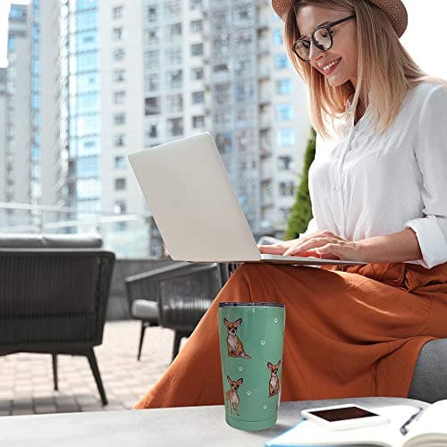 Chihuahua SERENGETI 16 Oz. Stainless Steel, Vacuum Insulated Tumbler with Spill Proof Lid - 3D Print - Insulated Travel mug for Hot or Cold Drinks — view 5