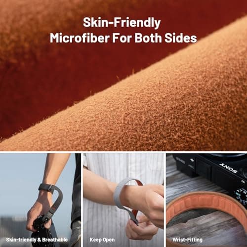 PGYTECH Camera Wrist Strap Air, Adjustable Quick Release Camera Hand Strap Compatible for DSLR or Mirrorless Camera, Earth Brown — view 2