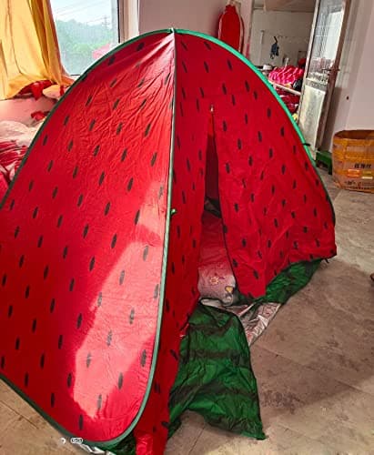 YBK Tech Automatic Pop Up Beach Tent UV Protection Instant Portable Quick Cabana Sun Shelter for 2-3 Persons- Fruit Design (Watermelon) — view 5