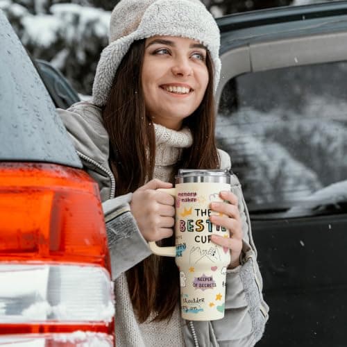 SteadStyle Best Friend Birthday Gifts for Women Water Bottle with Straw Lid — view 5