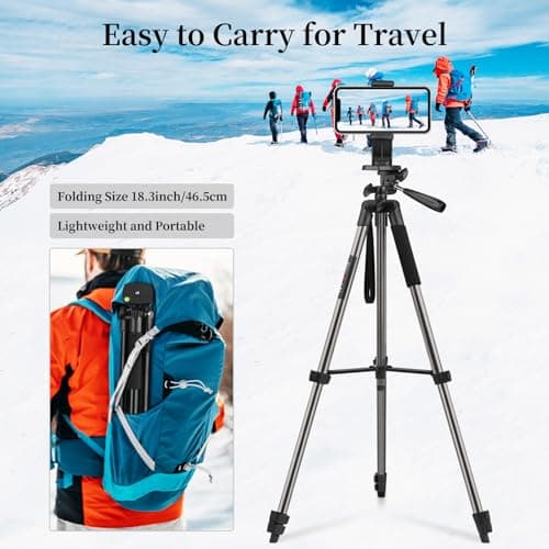 JOILCAN 63" Tall Phone Tripod with Wireless Remote for iPhone 17/16/15 — view 6