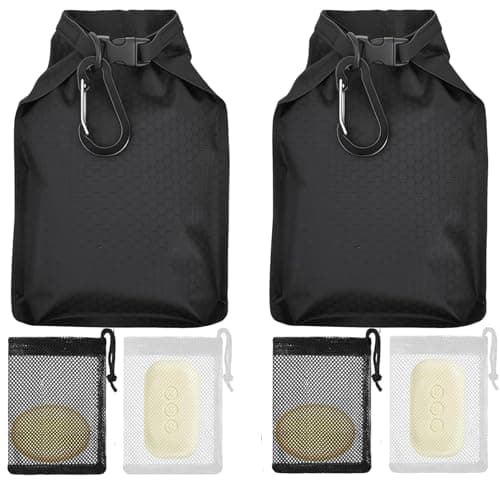 Yxelydriail 2Pcs Travel Soap Case Bag, Waterproof Leakproof Soap Bar Bag