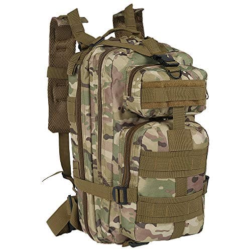 ATopoler Tactical Backpack 30L Hiking Backpack Outdoor Sport Hiking Trekking Camping Travel Backpack Combat Rucksack Sturdy Durable for Hiking Cycling 43x 20x 24cm (Light camouflage)