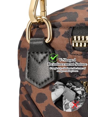 Pure Colour Crossbody Bag Bum Bag for Women,Spacious Purse Fanny Packs Belt Bag,Oversized Bum Bag, Black Brown Leopard Print Bum Bag, 11.0 Inches X 8.6 Inches X 4.5 Inches, Casual — view 6