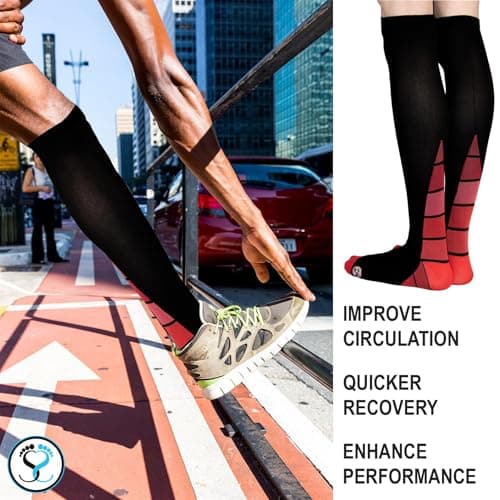 SOXY Compression Socks for Men (Pack of 3) - Circulation & Achilles Support - Graduated Athletic Fit for Comfortable Travel, Running, Nurses,Shin Splints, Flight, Pregnancy Support — view 3