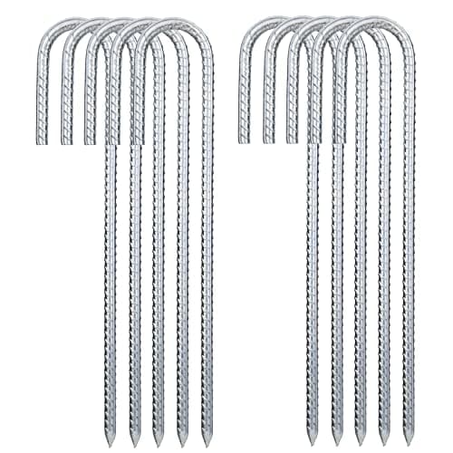 NONMON 10 Pack Tent Pegs Metal Heavy Duty, 12inch Ground Pegs