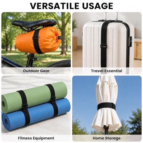 2 Pcs Heavy Duty Elastic Cinch Straps with Quick-Release Buckles — view 5