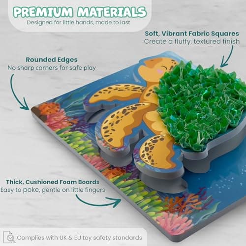 Poke in Art - Animal Kingdom, 900pc Sensory Craft Kits for Kids, Mess Free Arts and Crafts for Kids Activity Packs, Travel Activities for Kids, Boys & Girls Birthday Presents for Ages 4, 5, 6, 7, 8, 9 — view 5