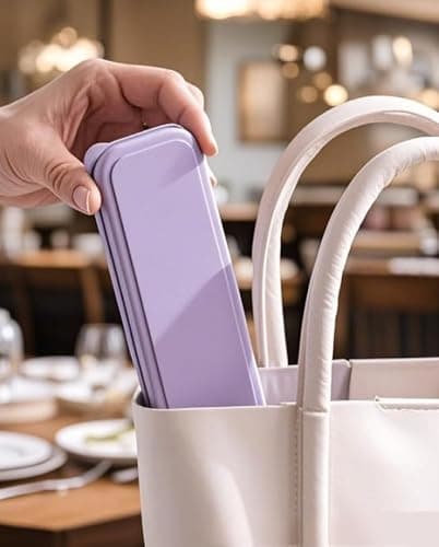 Travel Cutlery Set - Portable Camping Utensil for Daily Use (Purple,Purple) — view 5