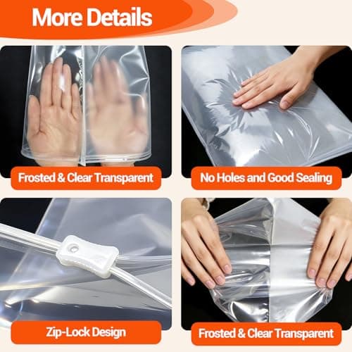 30Pcs Large Ziplock Bags 50x40cm Plastic Reusable Zip lock Bags — view 2