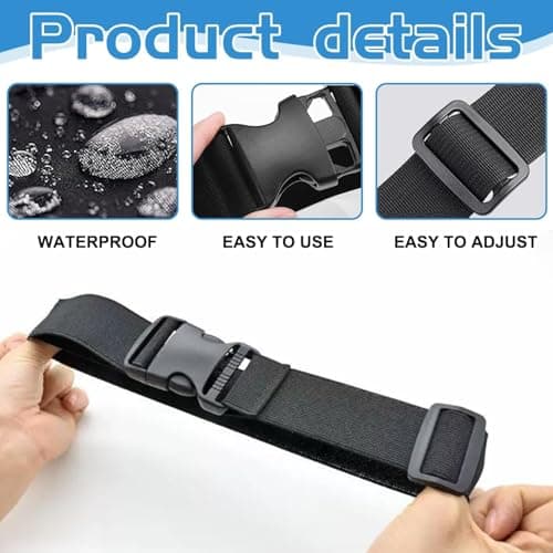 Girejujon 2-Pack Adjustable Waist Belt Extender for Bags, 3.8CM Wide & 40CM Long, Universal Fit for Most Waist Bags and Belts — view 3