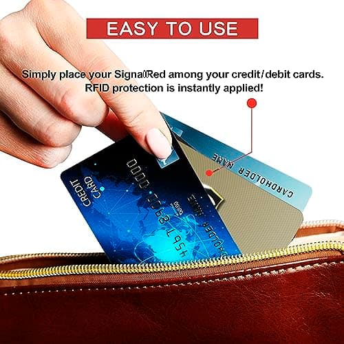 SAITECH IT RFID Blocking Card, 10 Pack Premium Contactless NFC Debit Credit Card Passport Shield Protector Blocker Set for Men & Women, Smart Slim Design Perfectly for Wallet/Purse - Golden — view 4