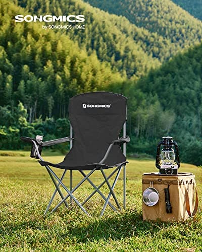 SONGMICS Set of 2 Folding Camping Chairs, Max. Load Capacity 150 kg — view 2