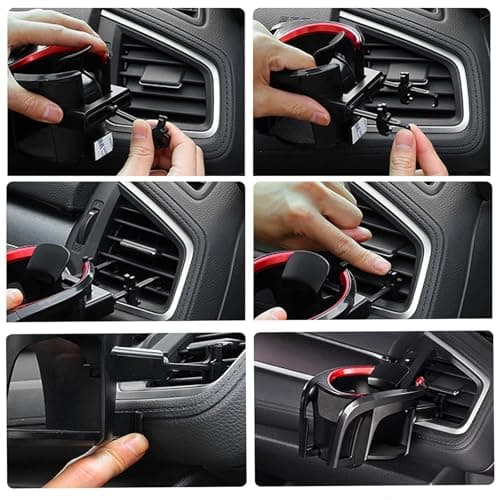 YUANQI 2 PCS Car Cup Holder Mount for FIAT Panda III City Cross 2017- — view 3
