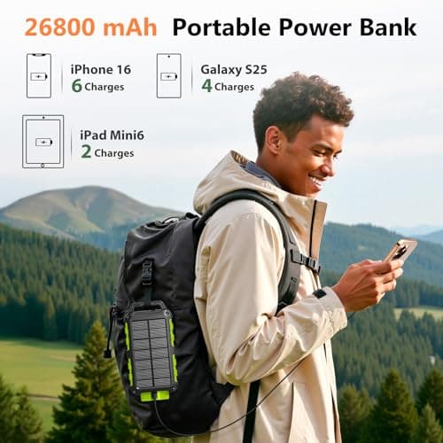 WOWMVP Solar Power Bank 26800mAh 22.5W Fast Charging Portable Charger — view 4