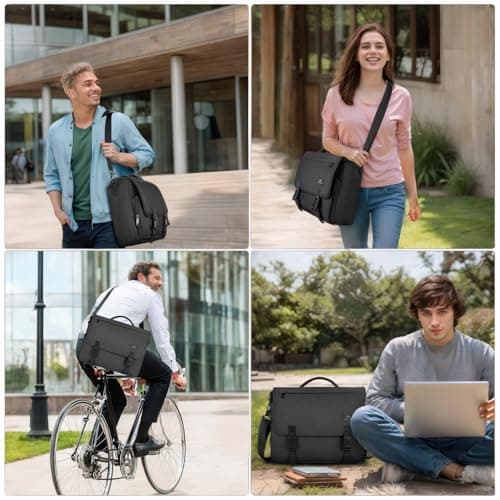 MATEIN Messenger Bags for Men, 15.6 Inch Laptop Satchel Bag — view 6
