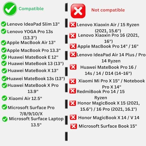 KCA_S3 Silver Laptop Sleeve 11-13.3 Inch ONLY Xiaomi Air 13.3" Huawei MateBook E X 13 Honor MagicBook MacBook Air Pro ASUS ZenBook 13 Acer Swift 3 Galaxy Xiaomi 12.5 Magnetic Stand, Not for 14-16” — view 2