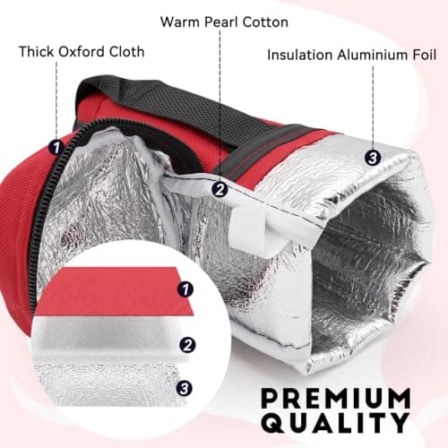 DirkFigge Wine Cooler Bag Insulated Bottle Bag Single Wine Bottle Cooler — view 3