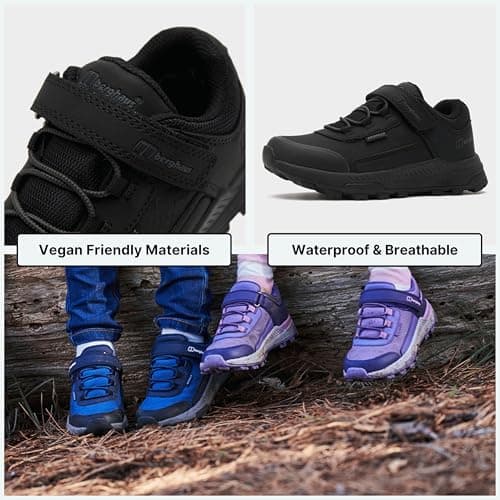 Berghaus Kids’ Galactic Low Walking Shoe with High Traction Sole, Waterproof, Breathable, Lightweight (Black, UK Footwear Size System, Big Kid, Numeric, Medium, 5) — view 3
