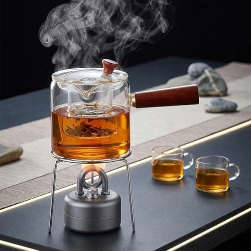 Alcohol Stove for Backpacking, 3.5oz Ultra-Lightweight Mini Alcohol Burner with Stand, Fast Boiling Brass Camping Stove for Outdoor Cooking, Hiking & Emergency Kits Grey — view 3
