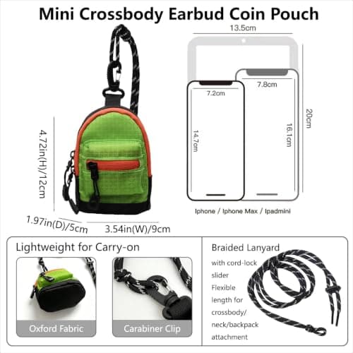 Mini Backpack Keychain Bag Outdoor Shoulder Earphone Pouch Portable Wallet — view 2