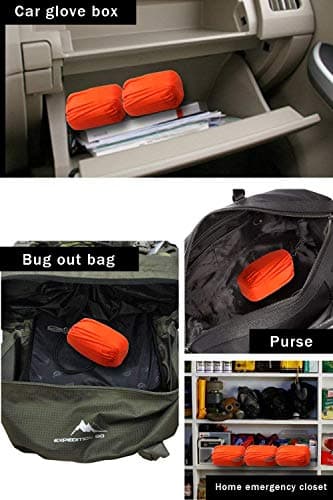 HONYAO Survival Sleeping Bag, Emergency Bivvy Bag Emergency Rescue Blanket Reusable for Outdoor Camping, Hiking - 1 pack — view 6