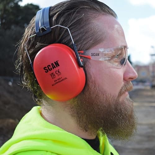 Scan SCAPPEEARCOL Collapsible Ear Defender SNR28 Rated,Red (Pack of 3) — view 5