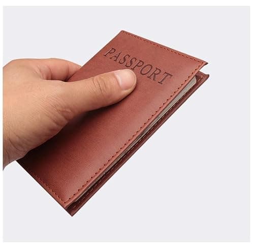 StoneMaxi Passport Cover UK Waterproof Passport Holder Travel Accessories Passport Protector PU Leather for Travel Business Cards Credit Cards and Boarding Passes (Orange) — view 3