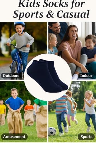 A2Z 4 Kids 6 Pack Girls Boys Plain Trainer - Socks AZ750 Navy 6 Pack 2-3 — view 4