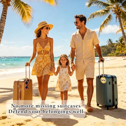 Sequin Luggage Tags Summer Beach Design Suitcase Labels — view 6