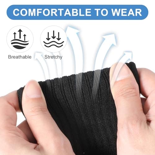 Tyqour 2 Pairs Football Sock Sleeve for Youth Boys Footless Football Socks Shin Compression Leg Sleeves for Shin Guard Sleeves for Age 7-14 Children Basketball Training (White, Black) — view 4