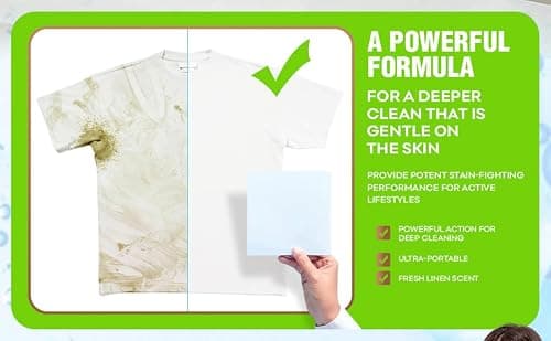 Topest Ultra-Concentrated Laundry Detergent Sheets | 50 Sheets, Fresh Linen Scent, up to 100 Small Loads | for Deep Cleaning, Machine and Hand Washing | Vegan, Cruelty-Free, Eco Friendly — view 6