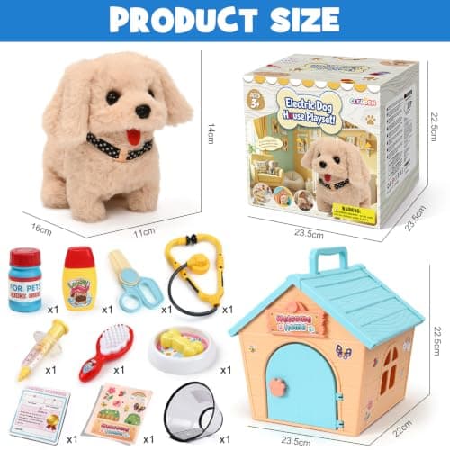 vamei Electronic Dog Toy with Dog House & Vet Toys for Kids Aged 3 4 5 6 7 — view 2