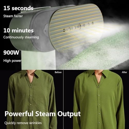 G6 Clothes Steamer,Portable 2-in-1 Travel Steamer Iron for Clothes, Just 0.7lbs Lightly, 10 Minutes of Continuous Steam, 900W Light Steamer for travel Home — view 5