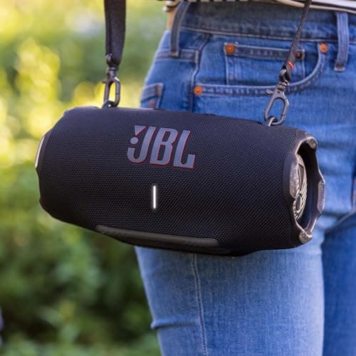 JBL Xtreme 4 Portable Bluetooth Speaker with JBL Pro Sound and Convenient Shoulder Strap, IP67 Waterproof, Built-In Power Bank, Blue — view 5