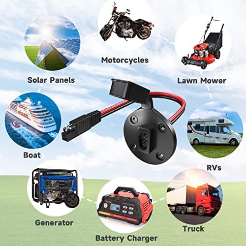 Cleqee SAE Power Socket Sidewall Port for Solar Generator Battery Charger — view 6