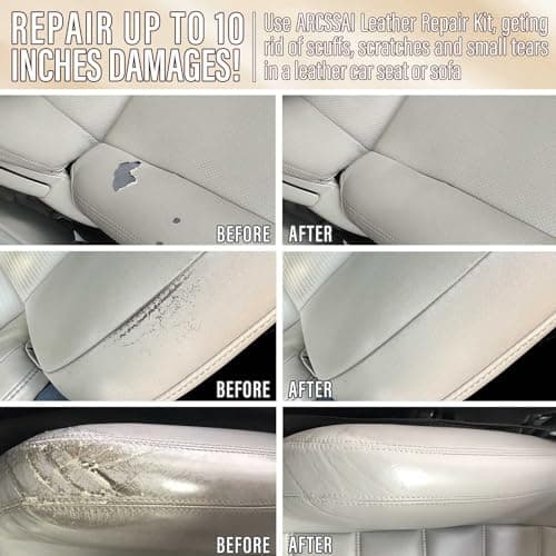 ARCSSAI Leather and Vinyl Repair Kit - Restorer of Your Furniture,Car Seats,Sofa,Jacket,Purse,Belt,Shoes,Genuine,Italian,Bonded,Bicast,Pu Leather No Heat Required Repair & Resto — view 5