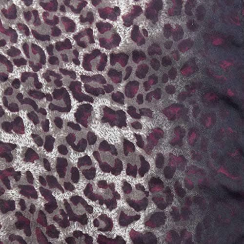 Basic Sense Luxurious Two Tone Leopard Print Reversible Long Scarf Wrap Shawl, Burgundy — view 4
