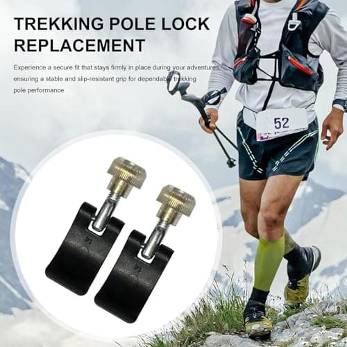 Trekking Pole Lock Replacement, Easy Install, 5.6x1.7x1.3cm, Walking Pole Lock Handle, Sturdy Walking Stick Locking Clips, Strong And Secure, For Backpacking, Camping, Or Any Outdoor Activity — view 4