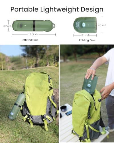 Domigard Inflatable Camping Light, Rechargeable 2000mAh Foldable LED Lamp — view 4