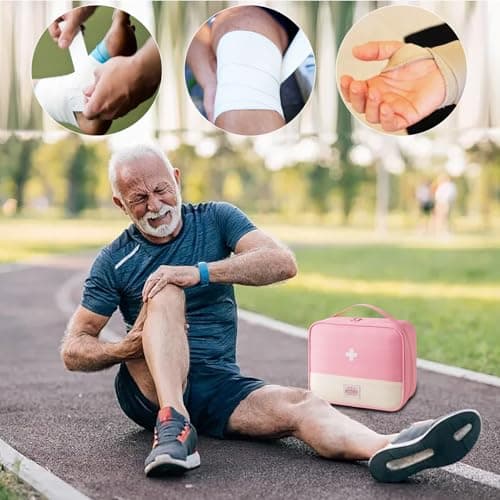 EliphonTowne 3 PCS Travel First Aid Kit - First Aid Bag Empty, Mini/Small/Large Medical Kit, Portable Medical Storage Bag for Holiday Traveling Outdoor Camping Home Hiking Survival Kit(Pink) — view 4