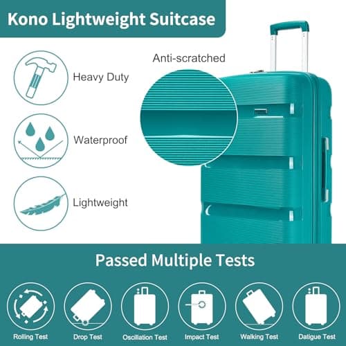 Kono Cabin Suitcase 55x40x20cm Lightweight PP Carry On Luggage for Ryanair — view 4